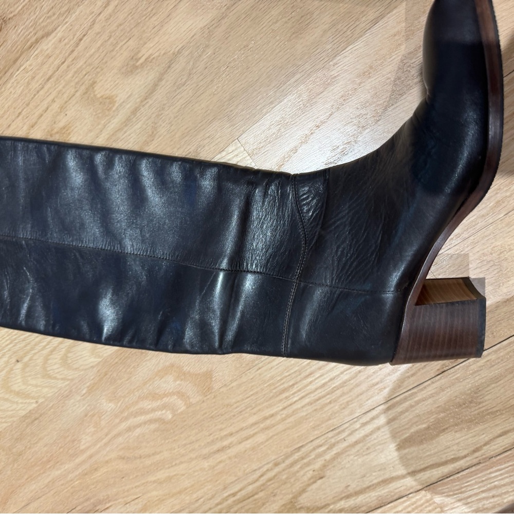Kate Spade Black Leather Heeled Boots